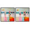 Stupell Industries Abstract Beach Goers 2 pc Framed Giclee Wall Art Set Design by Irena Orlov